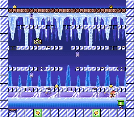 World 4 — Kori no Dokutsu (Ice Cave) map