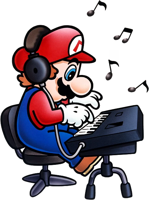Mario making music