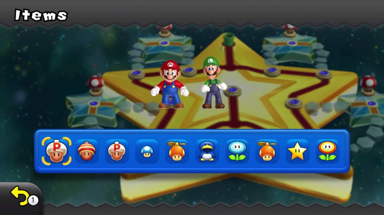 NSMBU inventory screen