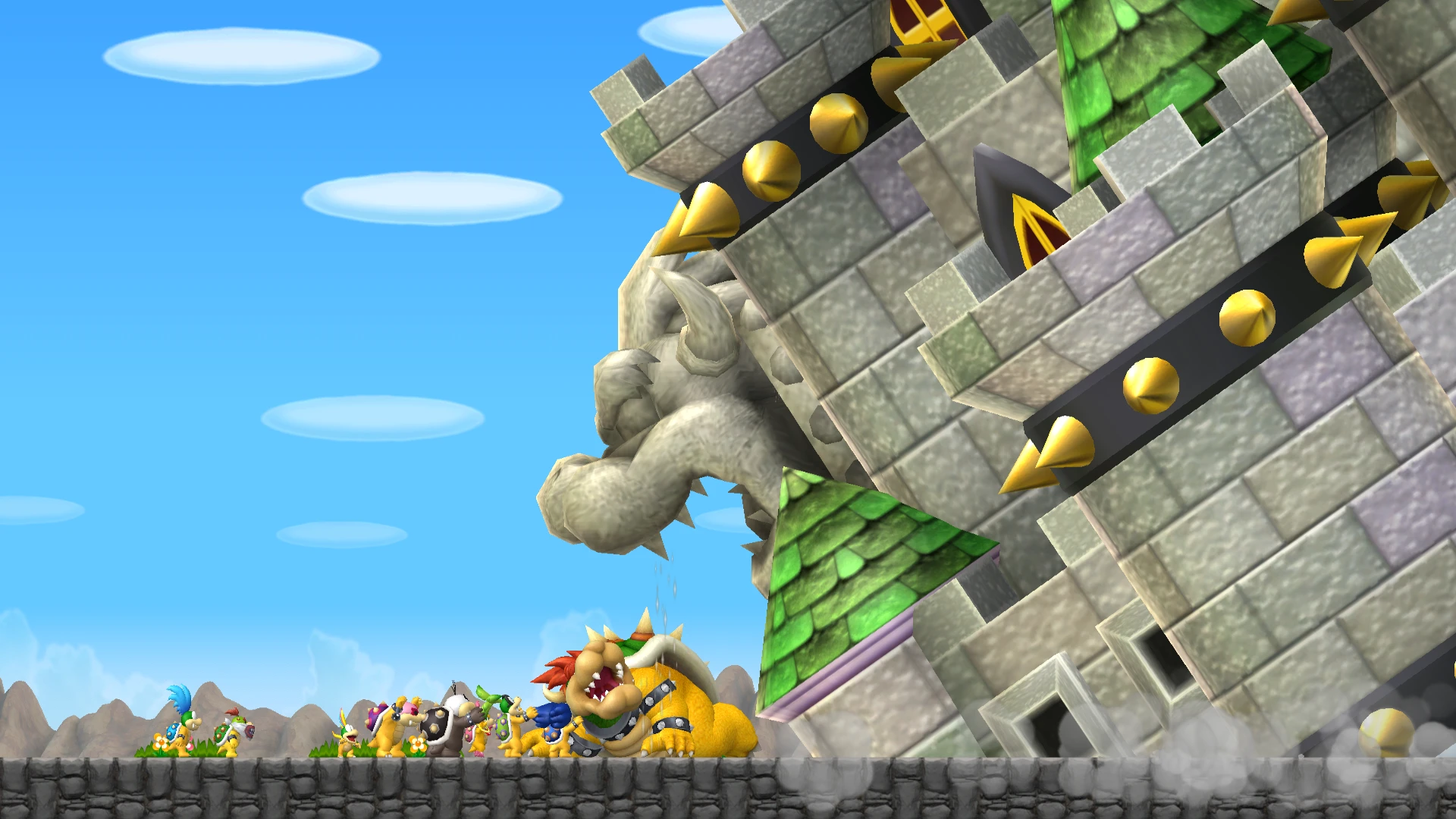 Bowser Castle final scene