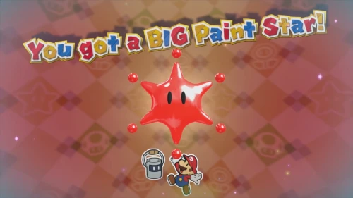Mario and Huey getting Big Paint Star