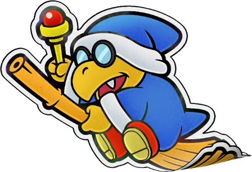 Paper Kamek in Mario & Luigi Paper Jam