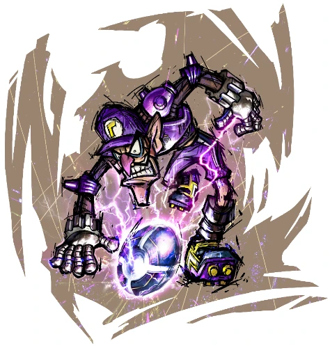 Waluigi in Mario Strikers Charged