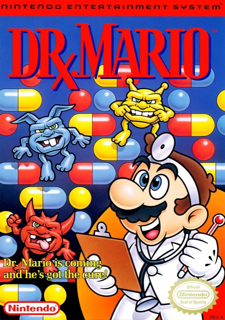 Dr. Mario NES box art