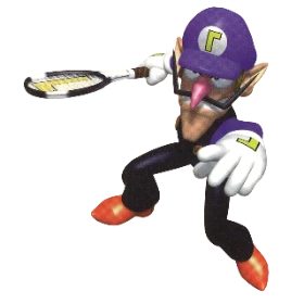 Waluigi from Mario Tennis 64