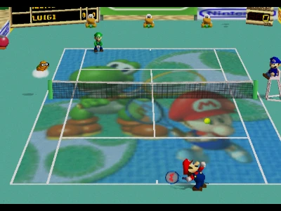 Baby Mario & Yoshi Court in Mario Tennis 64
