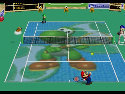 Yoshi Court in Mario Tennis 64