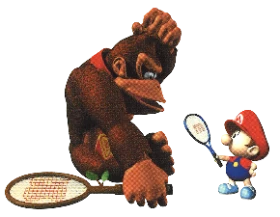 DK and Baby Mario artwork