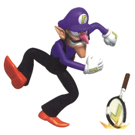 Waluigi rendered artwork