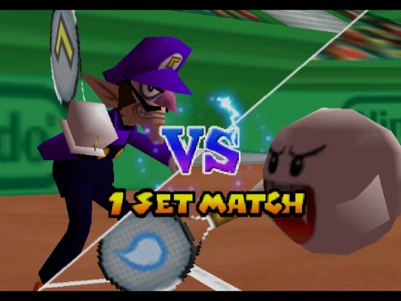 Exhibition matchup between Waluigi and Boo