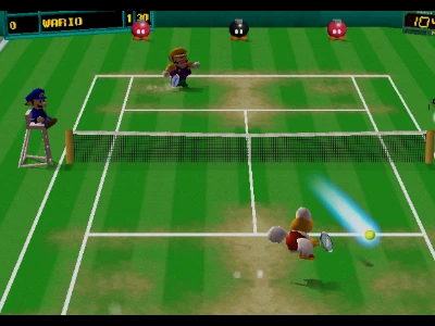 Slice in Mario Tennis 64