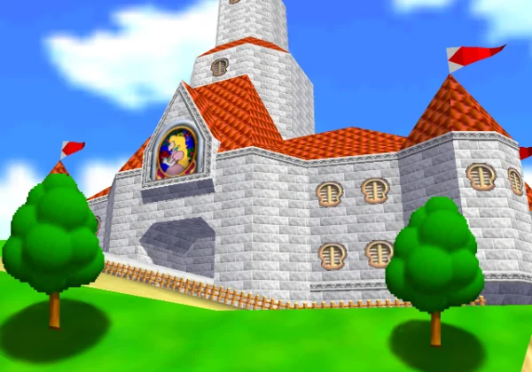Mushroom Castle CG render from Super Mario 64