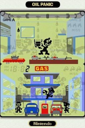 Oil Panic classic Game & Watch gameplay