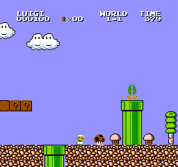 Playing as Luigi, who jumps higher but slides further